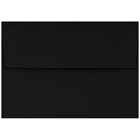 Envelopes Store 4 Bar A1 Invitation Envelopes | Peel & Press | 3 5/8" x 5 1/8" | Midnight Black | 80lb. Text | 50 Qty Cover