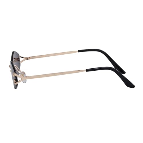 Rimless Rhombus Sunglasses Women Small Frame Sun Glasses Men Vintage Polygonal Shades Eyewear2