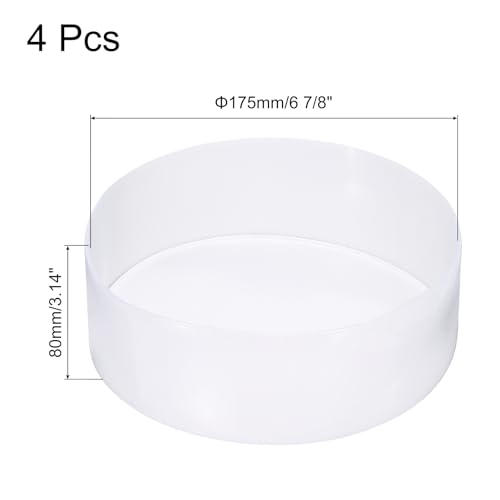 Image of uxcell 4pcs Rubber End Caps 175mm (6 7 /8 Inch) ID x 80mm(3 1 /8 Inch) H Vinyl Round End Cap Cover Screw Thread Protectors Clear