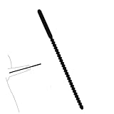 Men's Male Head Metal Support Rod F95-SS (Black (Silicone), 5mm)