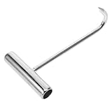 ELAYARD Gancho para Carne en Forma de T Pequeño de Acero Inoxidable Galvanizado Gancho Manual Resistente para Colgar y Asar Carne de Res Cerdo y Cordero Adecuado para Barbacoa y