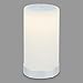 Produktbild BRILONER - LED Tischlampe kabellos mit Touch, dimmbar in Stufen, Glasschirm, Nachttischlampe, Leselampe, LED lampe, Campinglampe, Tischleuchte, Akku Lampe, Outdoor Lampe, 24,5x12,5 cm, Weiß