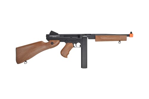 Soft Air Thompson M1A1 Electric Powered Airsoft Gun With Adjustable Hop-Up, 320-365 Fps, Black/Wood, (43900) #TOP1