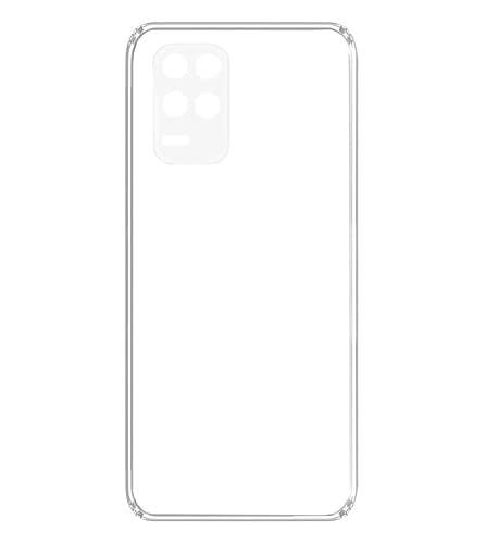 Image of Soft Flexible Silicone Back Cover Compatible with Samsung Galaxy M21 2021, Transparent Case + Screen Guard