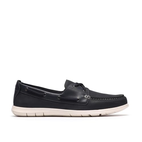 Clarks Premium Flexway 2Eye para Hombre, Color Azul Marino, 9.5 UK