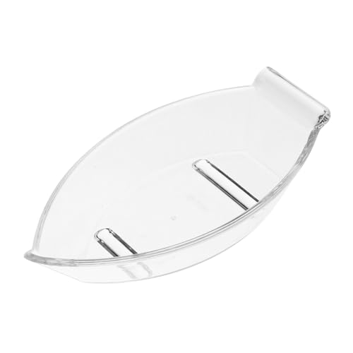 FONDOTIN Ciotole Per Salse Piccole in Pc Robusto, Ciotoline Per Condimenti Portatili, Design a Forma Di Barca 13,5x7,5x3,7cm Per Snack e Buffet