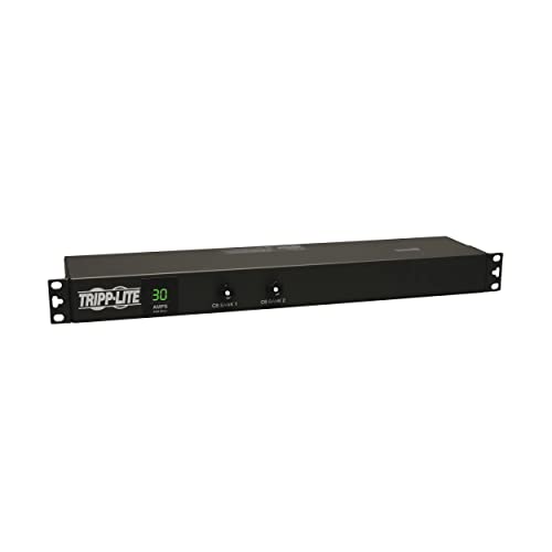 Tripp Lite 2.9kW Metered Rackmount PDU with Isobar Surge Protection, 120V, 3840 Joules, 12 Outlets Standard 5-15/20R, 15 ft / 4.5M L5-30P Power Cord, TAA Compliant, 2-Year Warranty (PDUMH30-ISO)