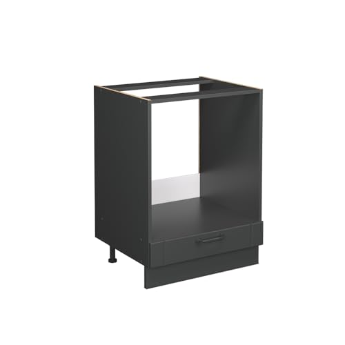 Vicco Herdumbauschrank Fame-Line, Dunkelgrau, 60 cm ohne...