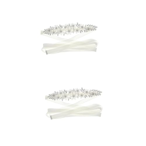 Ceinture pour robes de mariée tulle fleurs ceinture décorative de cérémonie lot de 2