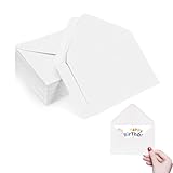Briefumschläge 70 Stück DIN-Lang Umschläge mit Nassklebung 120 g/m² Weiß für Karten...