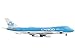 GeminiJets Boeing 747-400F Commercial Aircraft KLM Royal Dutch Airlines Cargo Blue and White Interactive Series 1/400 Diecast Model Airplane