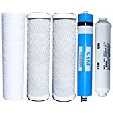 CFS – 5 Pack Replacement Water Filter Kit Includes Carbon Block, Polypropylene Sediment, Inline Cartridges with Membrane Compatible with AvantaPure APPRO-50 RO Models – Removes Bad Taste & Odor