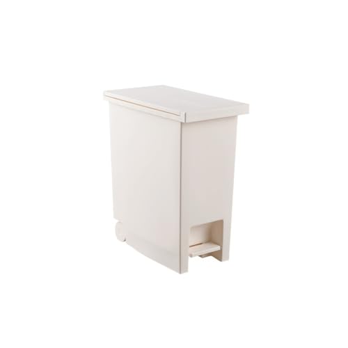 Corbeille à papier pédale L en plastique pour simplifier le nettoyage de votre bureau