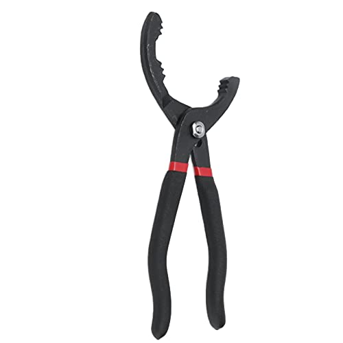 Hilitand Adjustable Oil Filter Pliers Convenient Operation Strong Carbon Steel Oil Filter Removal Tool for Car and Small Engine (260mm)
