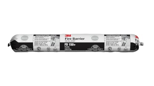 3M Fire Barrier Sealant FD 150+, Limestone Color, Gun-Grade, Latex-Based, Elastomeric, Monolithic Flexible Seal, 20 fl oz Sausage Pack