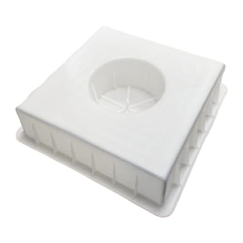 Qianly Concrete Form Concrete Block Brick to Use DIY Sturdy Decorative White Accessories for Garden Lawn Yard Patio, 40x40x10.5cm