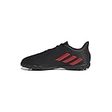 Buena sensación del balón adidas Deportivo Turf, Zapatillas de fútbol, CBLACK/ACTRED/FTWWHT, 34 2/3 EU