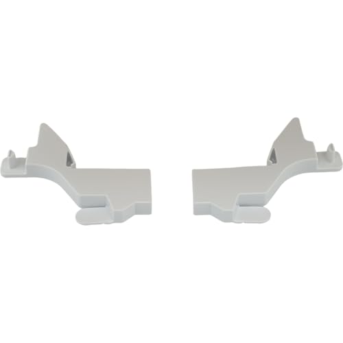 NaschLager Gefrierfachklappenhalter Set kompatibel mit Bosch Siemens Gefrierschrank 00657906 00657908 Halter links rechts für Gefrierfachklappe hellgrau 2-teilig
