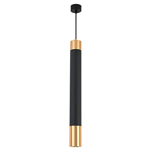Lámpara colgante cilíndrica RAGGZZ mini led negra con luz blanca de aluminio para techo