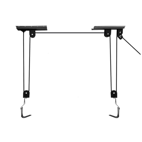 Bemay – Soporte para Bicicleta con Elevador de Techo para Ahorrar Espacio. Aparca Bicicletas Ligero y Cómodo con Poleas para Garaje, Terraza o Patio.