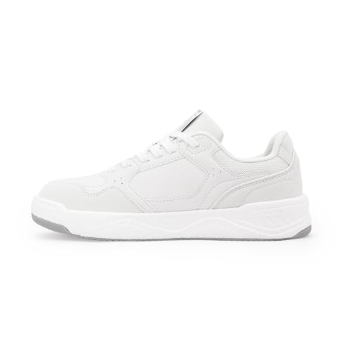Image of Red Tape Men's Sneakers White Black Pu Mesh Round Toe Lace-Up