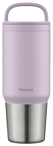 ピーコック魔法瓶工業(The-peacock) 【ハンドル付き・食洗器対応】 ピーコック 水筒 マグボトル 800ml 蓋付き ステンレスボトル 洗いやすい 保温保冷 ライラック AEF-80 AV