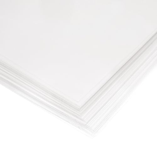 Image of uxcell 0.1mm Thick A4 Size Clear PVC Sheet 297mm x 210mm Transparent Rigid Plastic Sheet,Office,DIY Cutting,50pcs