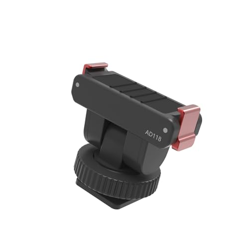 Adaptador de cámara de liberación rápida para cámara Action 6/5Pro/4/3 con montaje de zapata fría de 1/4 pulgadas, adaptador de inclinación de 180°