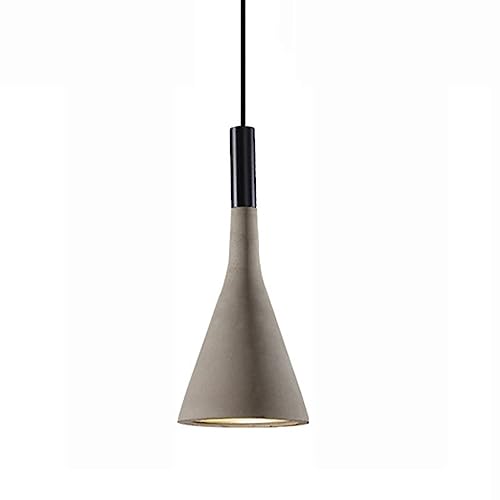 HAIDU Lampada a sospensione singola con sorgente luminosa E27, paralume creativo per lampada a sospensione in cemento, lampadario industriale in cemento, lampadari decorativi per bar camera da letto s