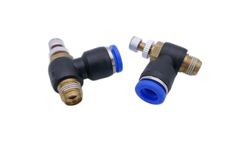 2 Stück Pneumatik Abluftdrossel/Drosselrückschlagventil 1/8\ - 8mm IQS Schlauchanschluss