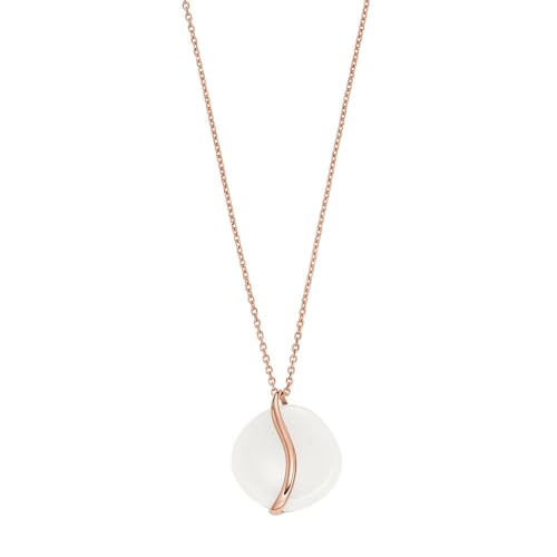 Collier pendentif sea glass acier inoxydable chaîne fermoir mousqueton bijoux femme Skagen