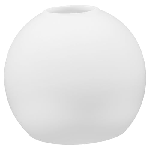 Frosted Glass Lamp Shades Double Opening Milk White Globe Lamp Shade Replacement 13.8cm Diameter 4.2cm Small Opening Decorative Ceiling Light Accessory for Home and Hotel