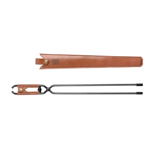 Carbon Steel Charcoal Tongs Long Handle Charcoal Pliers Metal Camping Barbecue Tongs Outdoor Camping Cooking Tool