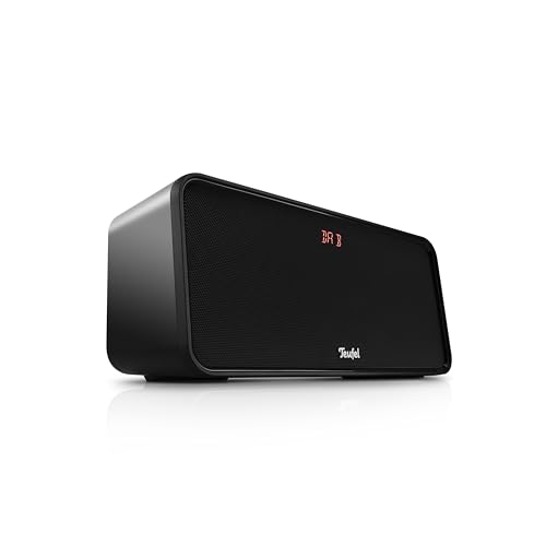 Teufel BOOMSTER 4 Enceinte Bluetooth Robuste avec système stéréo 2.1 Système Audio Radio Dab+ et FM-RDS, Batterie jusqu'à 23 Heures, IPX5 Étanche - Night Black