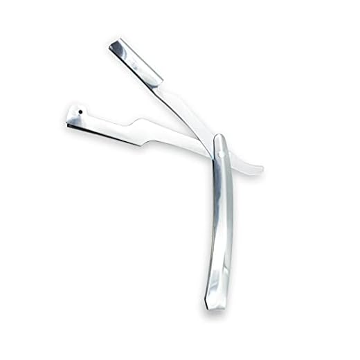 Navalhete Barbeiro Cabo de Aço Inox Barbear Lâminas Descartáveis Profissional