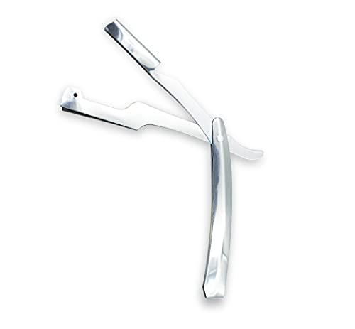 Navalhete Barbeiro Cabo de Aço Inox Barbear Lâminas Descartáveis Profissional