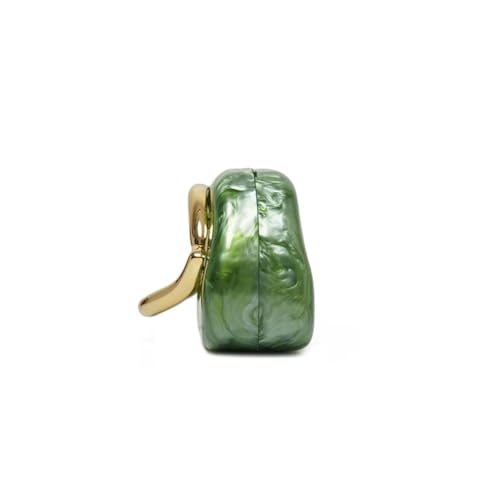 Image of Acrylic Clutch Purse for Women Classic Round Acrylic Evening Handbag Vintage Metal Handlebars Bag for Wedding Party Prom