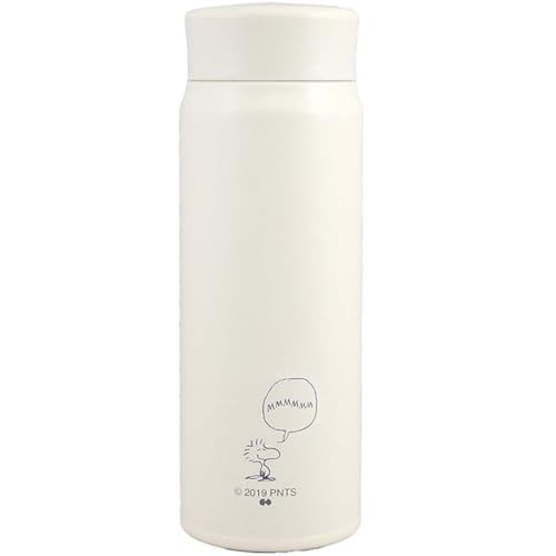 Peanuts Snoopy PD-2910 Stainless Steel Bottle, White, White