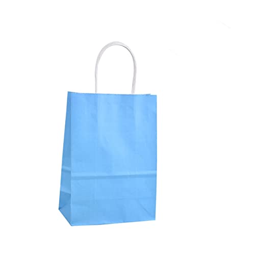 Sachet cadeau en papier recyclable Healvian lot de 50 sacs kraft bleu pour boutique