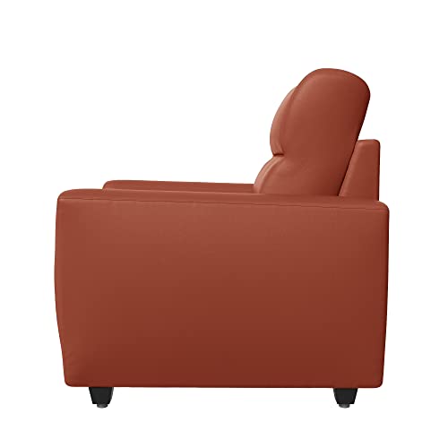 Image of Wakefit Sofa Set | 3 Year Warranty | Sofa 1 Seater, 1 Seater Sofa for Living Room, Wooden Sofa Set, Sofa Set Single Seater - Belize(Romance : Tan)