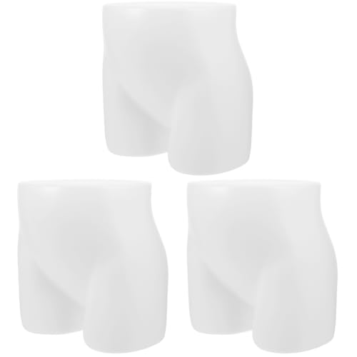 Ipetboom 3pcs Pant Display Stand Underwear Display Mannequin Hip Shape Briefs Lightweight Plastic