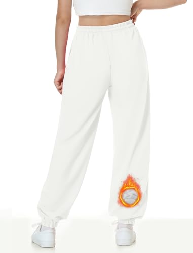 Image of EXARUS 3 Pack Girls Sweatpants Joggers Teen Sweat Pants Wide Leg