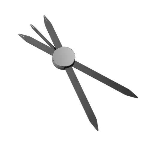 zalati Regla para cejas Tatuaje de acero inoxidable Plantilla para cejas Regla Posicionamiento de tres puntos para medir herramienta simétrica - Negro