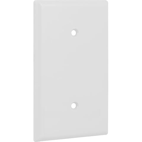 Power Gear Blank Wall Plate Cover, 5.4" H x 2.75” L, Blank Outlet Covers Wall Plate, Light Switch Cover Plate, Switch Covers Wall Plate, Outlet Covers, White Wall Plate Cover, UL Listed, 1 Pack, 54397 Cover