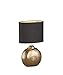 Produktbild Fischer & Honsel | Tischleuchte, Foro | bronzefarben antik| Stoffschirm| schwarz chintz innen goldfarben| L: 23,00 cm, B: 13,00 cm, H: 36,00 cm,| mit Schnurschalter| 1x E14 max. 40 Watt | 50558