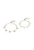 Zweiteiliges Armband-Set HALLHUBER Armband-Set mit echten Süßwasserperlen gold, One Size