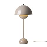 Soutas Modern Mushroom Table Lamp 3 Color Adjustable LED Table Lamp with White Dome Shade Nordic Min