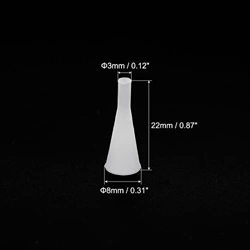 Image of MECCANIXITY Silicone Rubber Tapered Plug 3mm to 8mm Solid White for Powder Coating, Painting, Anodizing, Plating, Sandblasting, Laboratory Use 20 Pieces