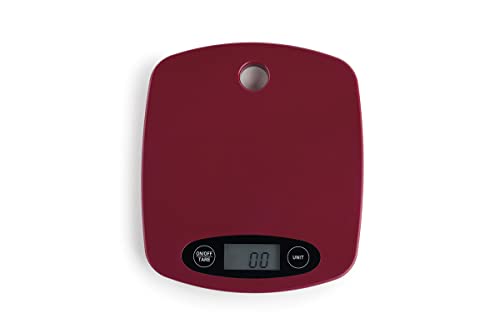 Jata HBAL1203 - Báscula de Cocina Digital, Alta resistencia, Alta precisión, Hasta 5 kg, Pantalla LCD, Función tara, Medidas: 17 x 19,5 x 1,8 cm