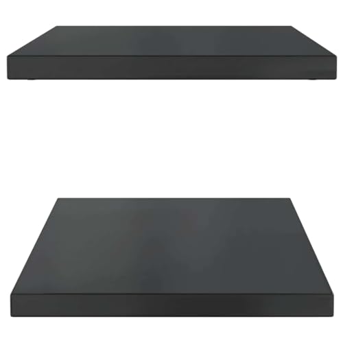 2-Pack Black Floating Wall Shelves Set, Modern Stainless Steel Storage Display for Books and Decor, Heavy Duty 220.5 lbs Capacity, Easy Installation, Contemporary Home - Image 7
